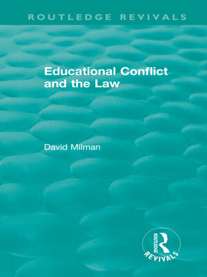 cover image of Educational Conflict and the Law (1986)